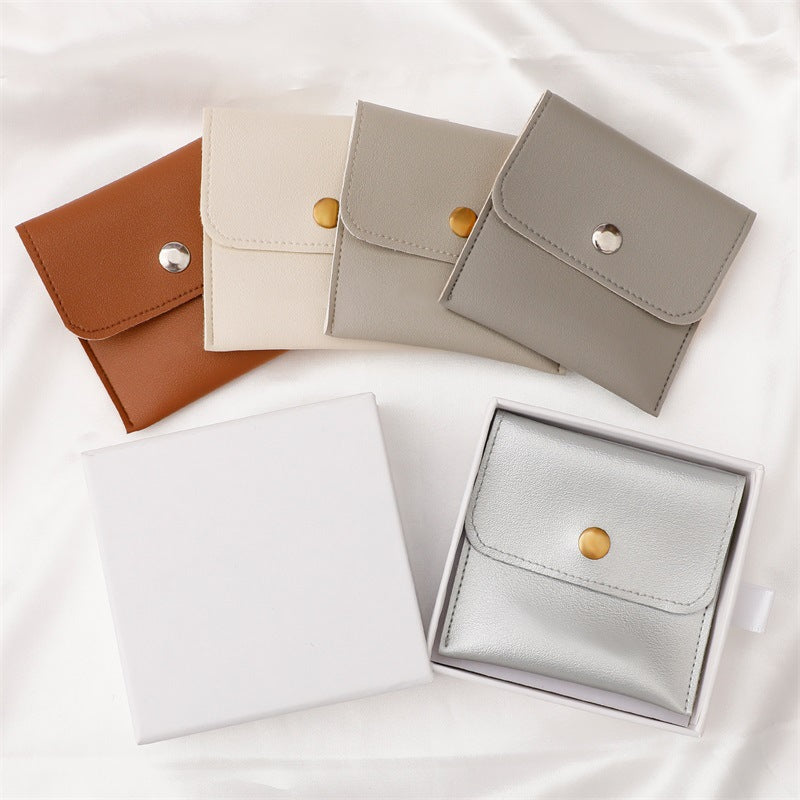 클로저 가죽 파우치 (쇼룸) Snap Closure Jewelry Pouches