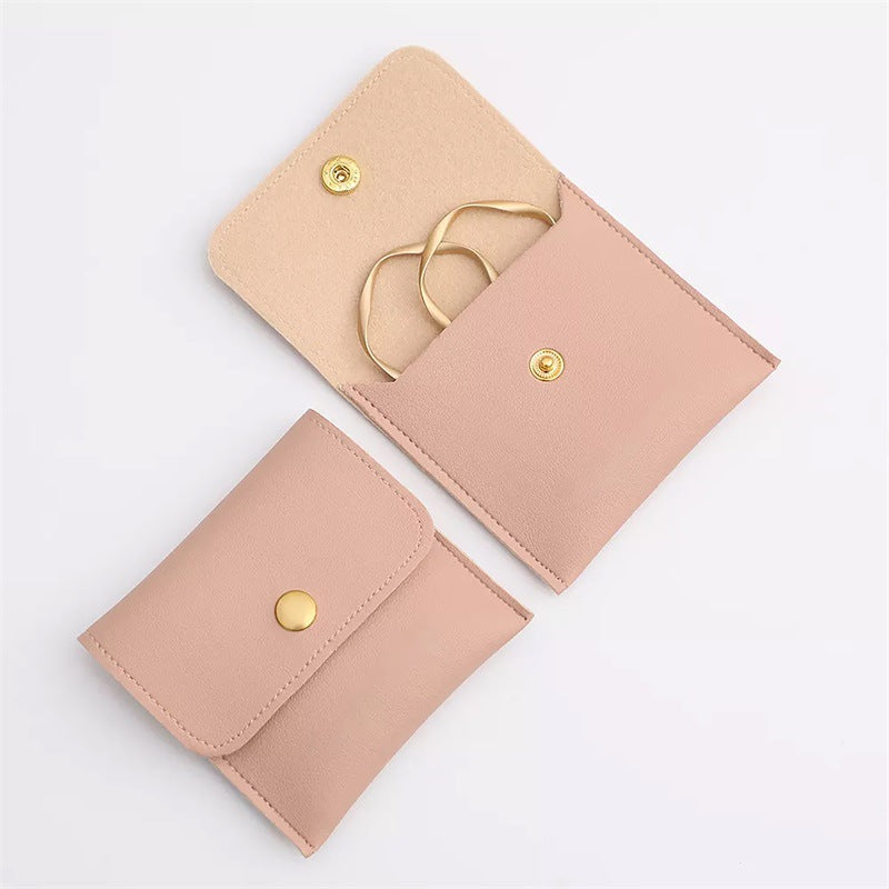 클로저 가죽 파우치 (쇼룸) Snap Closure Jewelry Pouches