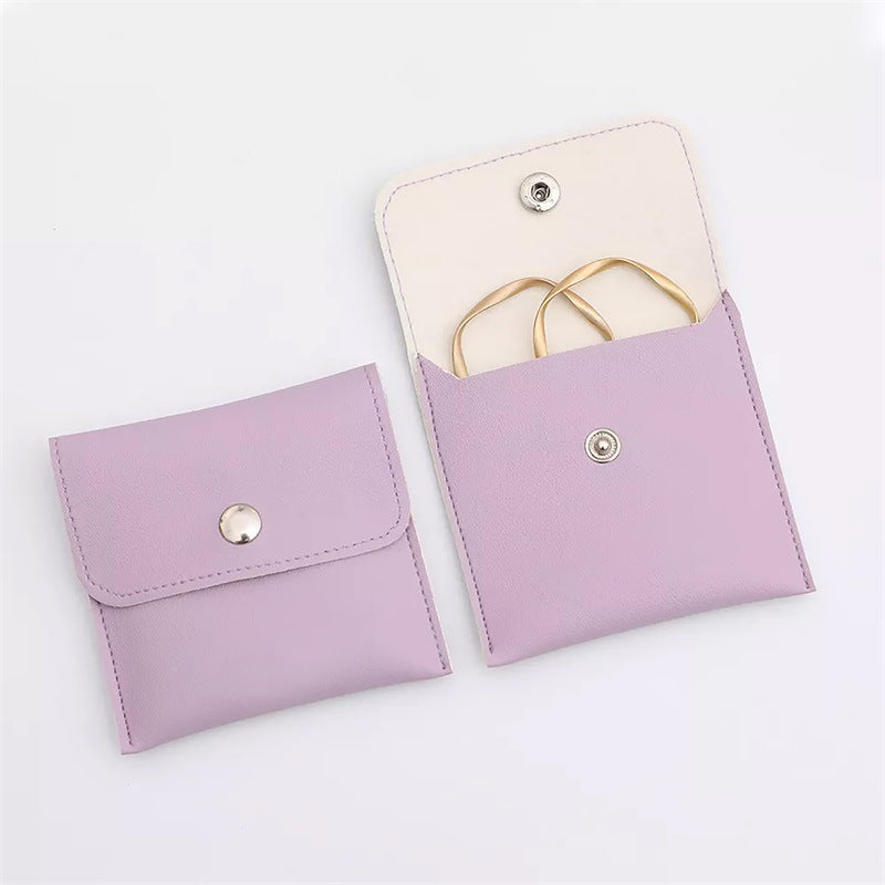 클로저 가죽 파우치 (쇼룸) Snap Closure Jewelry Pouches