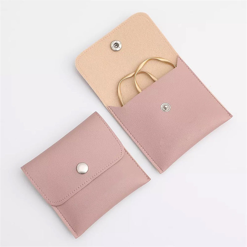 클로저 가죽 파우치 (쇼룸) Snap Closure Jewelry Pouches