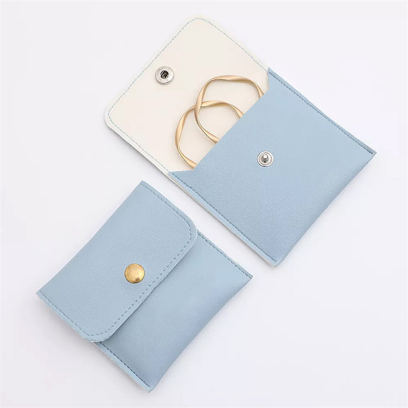 클로저 가죽 파우치 (쇼룸) Snap Closure Jewelry Pouches