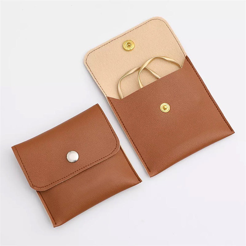 클로저 가죽 파우치 (쇼룸) Snap Closure Jewelry Pouches