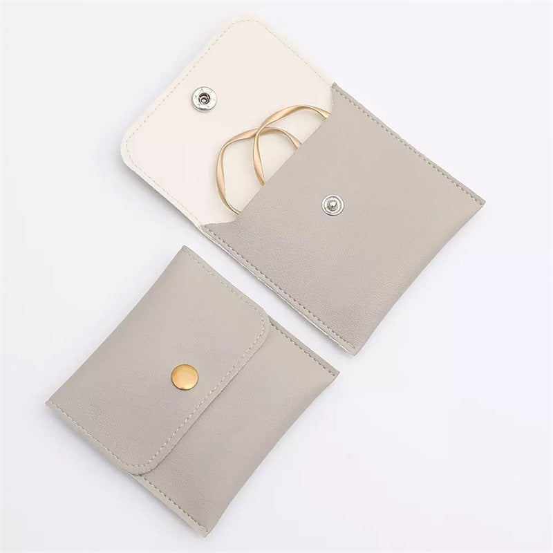 클로저 가죽 파우치 (쇼룸) Snap Closure Jewelry Pouches