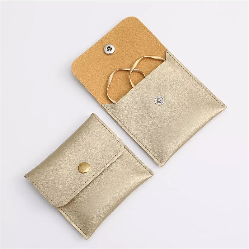 클로저 가죽 파우치 (쇼룸) Snap Closure Jewelry Pouches