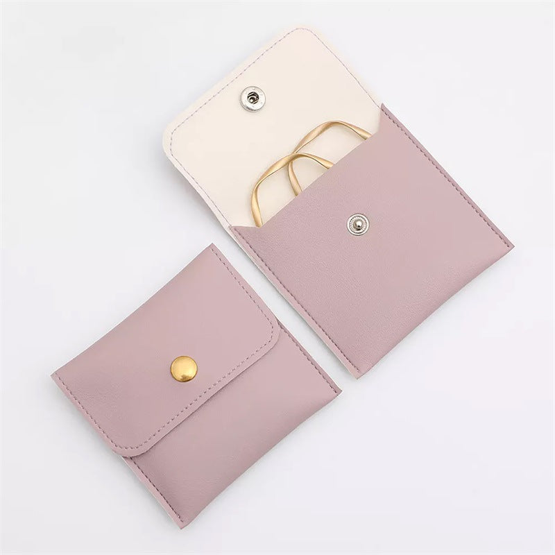 클로저 가죽 파우치 (쇼룸) Snap Closure Jewelry Pouches
