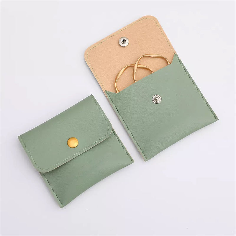 클로저 가죽 파우치 (쇼룸) Snap Closure Jewelry Pouches
