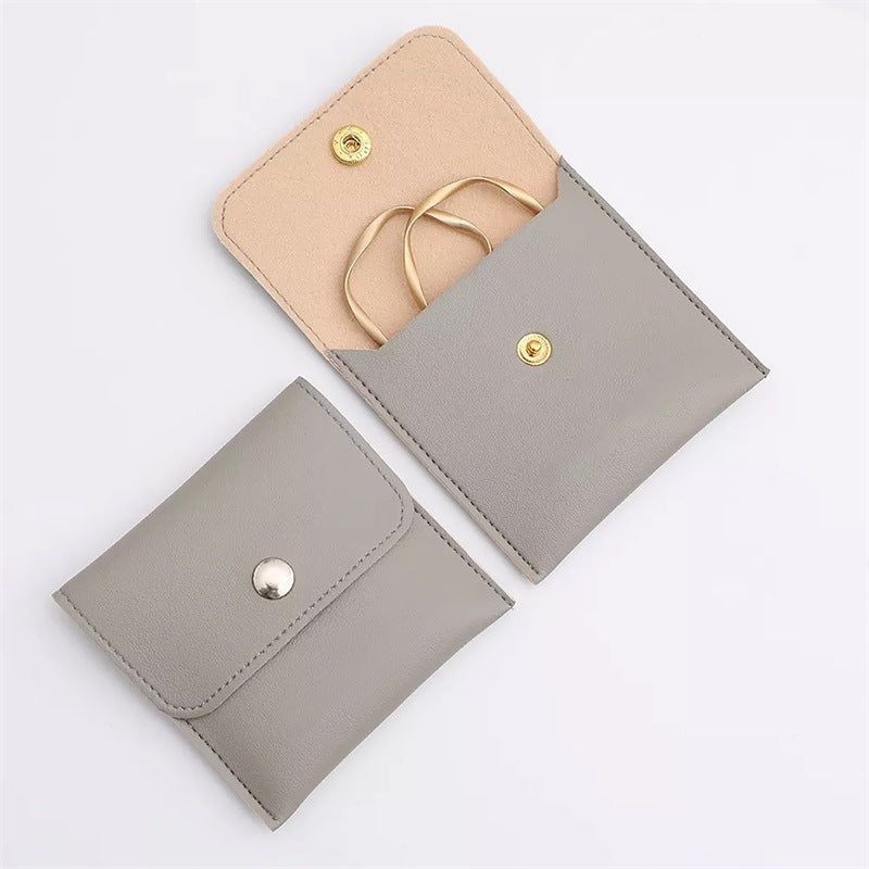 클로저 가죽 파우치 (쇼룸) Snap Closure Jewelry Pouches