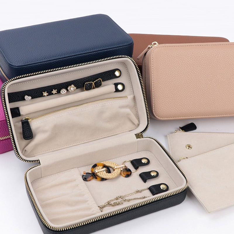 다용도 가죽 지퍼 보관함 (쇼룸) Large Capacity Jewelry Organizer