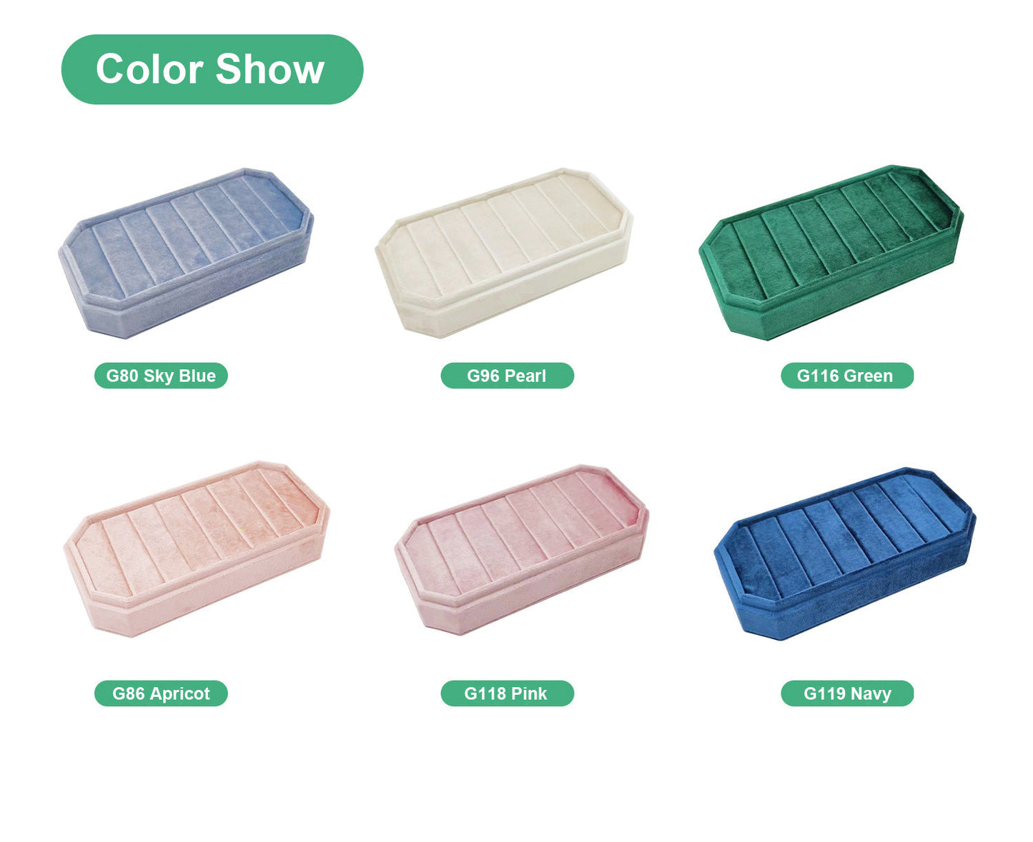 아우로라 벨벳 트레이 케이스 Aurora Velvet Ring Organizer Display Tray