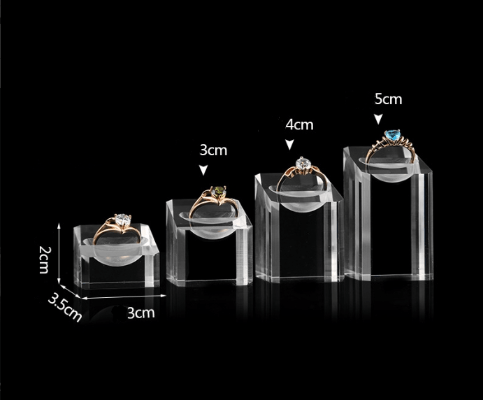 슬릭 아크릴 반지 디스플레이 (1팩 2조) Sleek Chic Acrylic Ring Display Stand(2 pcs per pack)