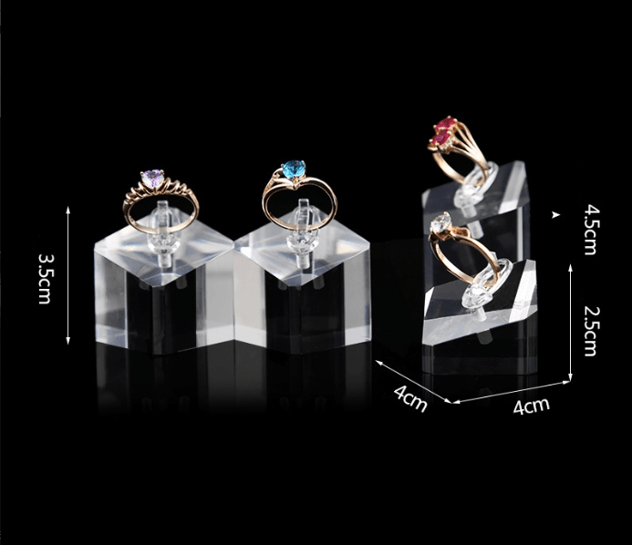 슬릭 아크릴 반지 디스플레이 (1팩 2조) Sleek Chic Acrylic Ring Display Stand(2 pcs per pack)