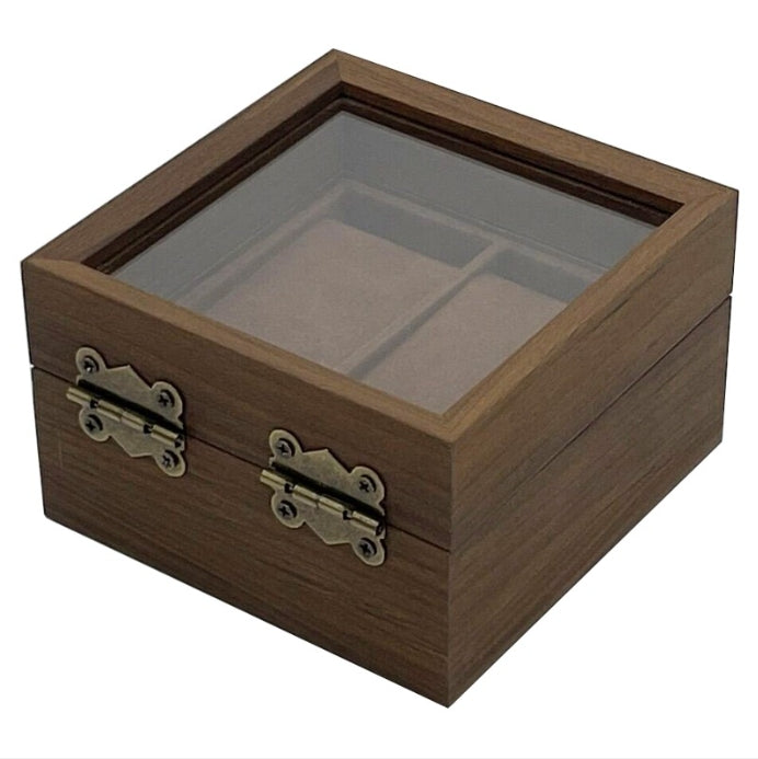 2구 시계 보관함 Wooden Flip Concealed Lid Double Watch Organiser