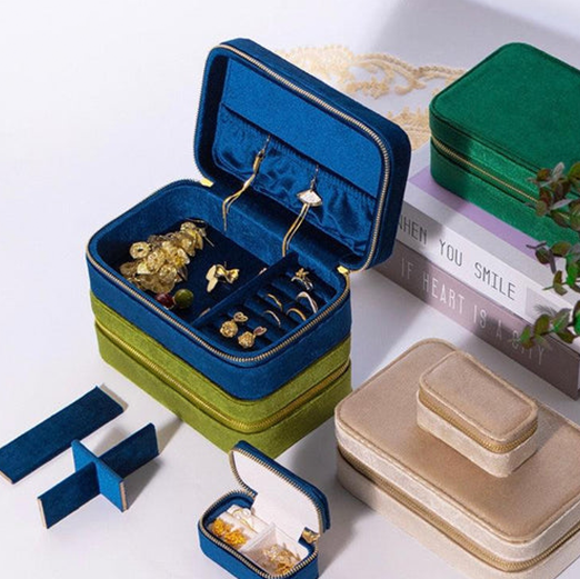 벨벳 지퍼 보관함 (쇼룸) Mini and Large Jewelry Bag