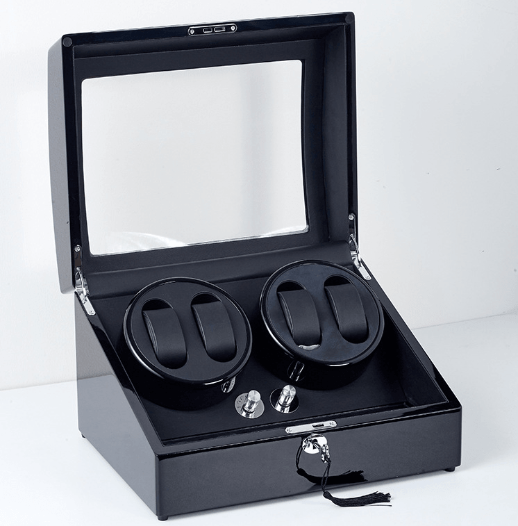 블랙 하이글로시 시계 와인더 보관함 4구 Black Lacquered Watches Winder Box (4 watches)