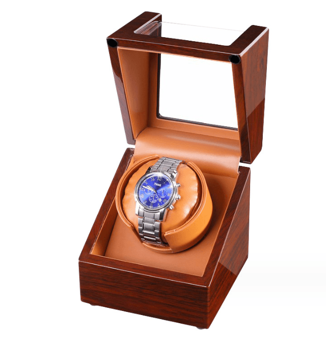 1구 시계 와인더 도장 케이스 Lacquered Single Watch Winder Box