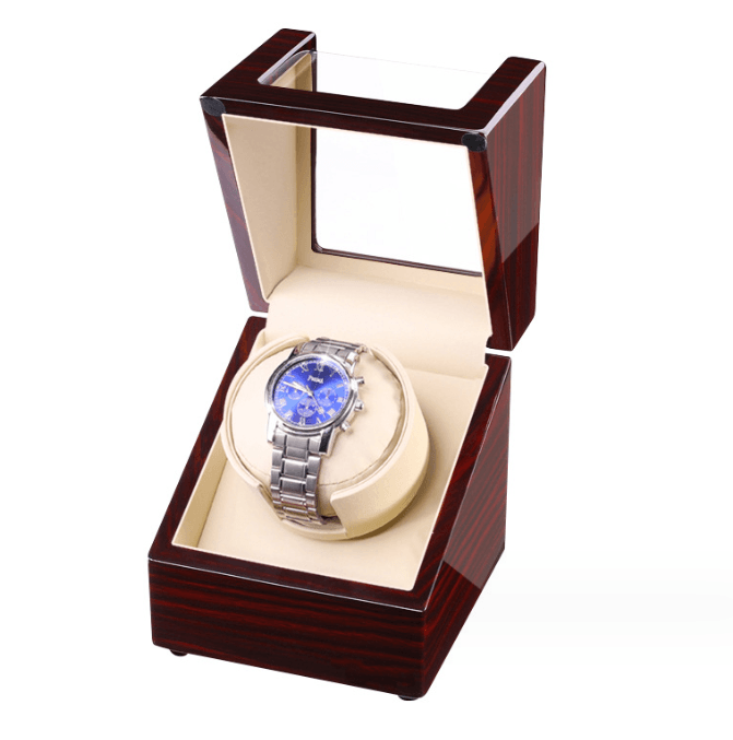 1구 시계 와인더 도장 케이스 Lacquered Single Watch Winder Box