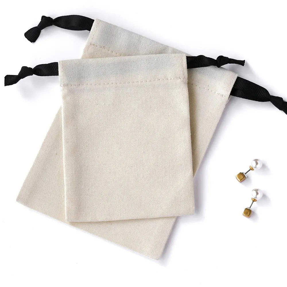 캔버스 파우치 (1팩 20개) Canvas String Pouches (20 pcs)