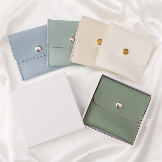 클로저 가죽 파우치 (쇼룸) Snap Closure Jewelry Pouches