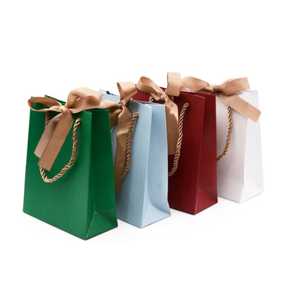 팬시 쇼핑백 (1팩 10개) Fancy Shopping Bag With Golden Ribbon (10 pcs Per Pack)
