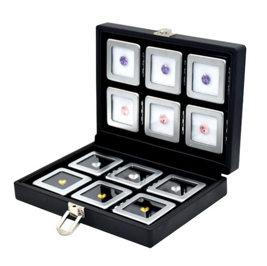 여행용 원석 보관함 Portable PU Travel Case Hold Gem Boxes