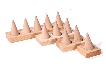 원뿔 반지 거치대 Cone Shape Wood Finger Ring Stand For Fashion Jewelry