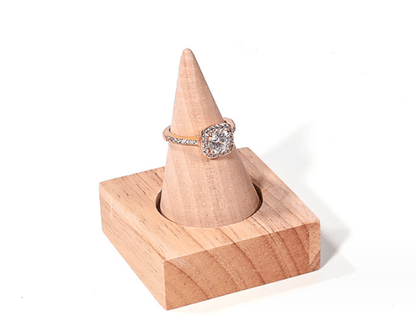 원뿔 반지 거치대 Cone Shape Wood Finger Ring Stand For Fashion Jewelry