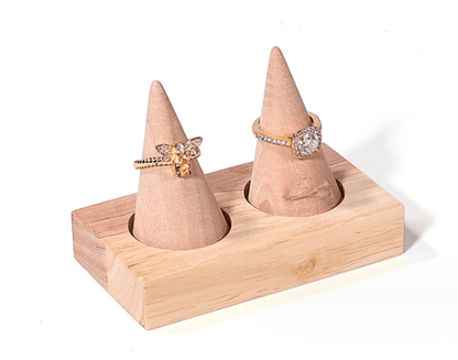 원뿔 반지 거치대 Cone Shape Wood Finger Ring Stand For Fashion Jewelry