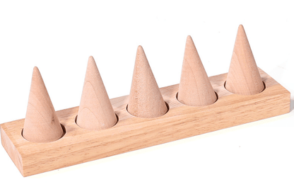 원뿔 반지 거치대 Cone Shape Wood Finger Ring Stand For Fashion Jewelry