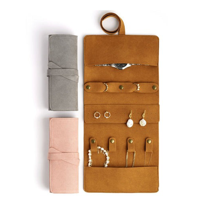 트렌디 여행용 파우치 (쇼룸) Trendy Microfiber Jewelry Travel Bag