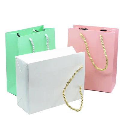 모노톤 쇼핑백 (1팩 10개) (쇼룸) Monotone Simplistic Shopping Bag (10 pcs Per Pack)