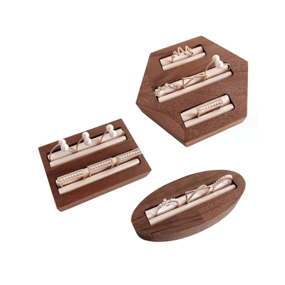 우드 반지 다각형 시리즈 Wooden Ring Display