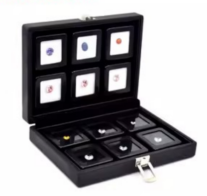 여행용 원석 보관함 Portable PU Travel Case Hold Gem Boxes