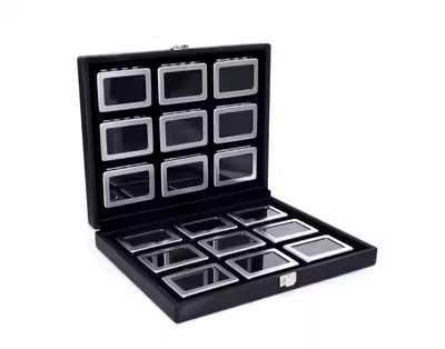여행용 원석 보관함 Portable PU Travel Case Hold Gem Boxes