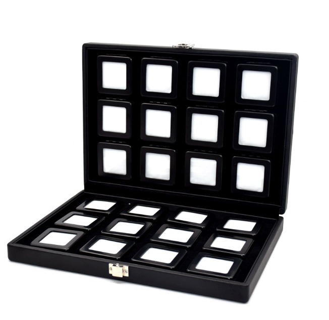 여행용 원석 보관함 Portable PU Travel Case Hold Gem Boxes