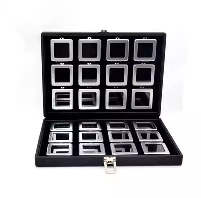 여행용 원석 보관함 Portable PU Travel Case Hold Gem Boxes