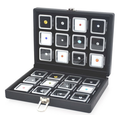 여행용 원석 보관함 Portable PU Travel Case Hold Gem Boxes
