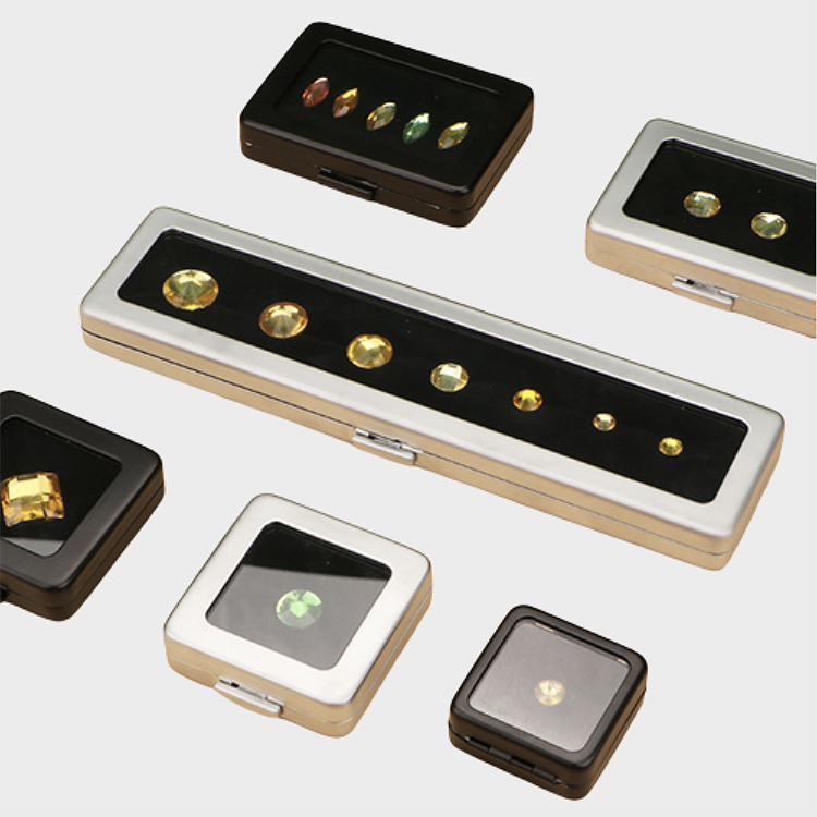 메탈 원석 보관함 Round Corner Metal Luxury Gem Boxes