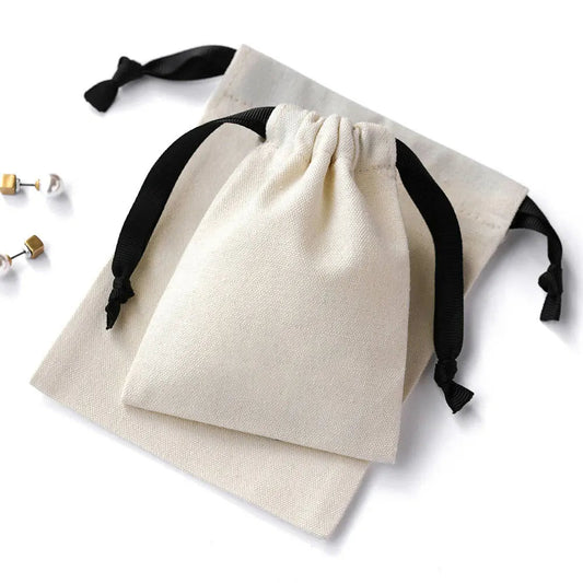 캔버스 파우치 (1팩 20개) Canvas String Pouches (20 pcs)